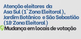 O Tribunal Regional Eleitoral do Distrito Federal (TRE-DF) informa aos eleitores da 18ª Zona Ele...