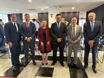 O evento foi aberto pelo presidente do Tribunal, desembargador Jair Soares, que saudou as autori...