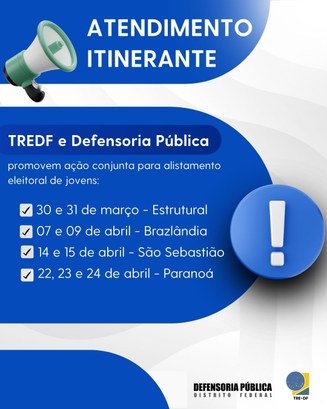 Ação Itinerante TREDF e Defensoria Pública do DF
