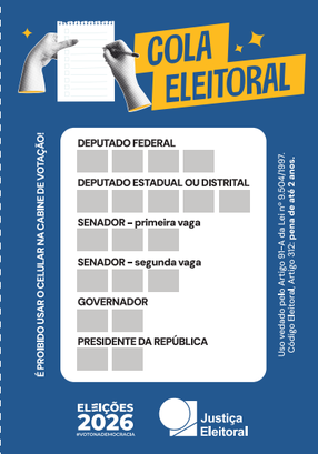 Cola eleitoral - Eleições 2026