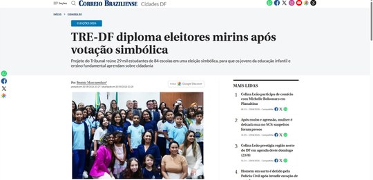 Diplomação do programa Eleitor do Futuro