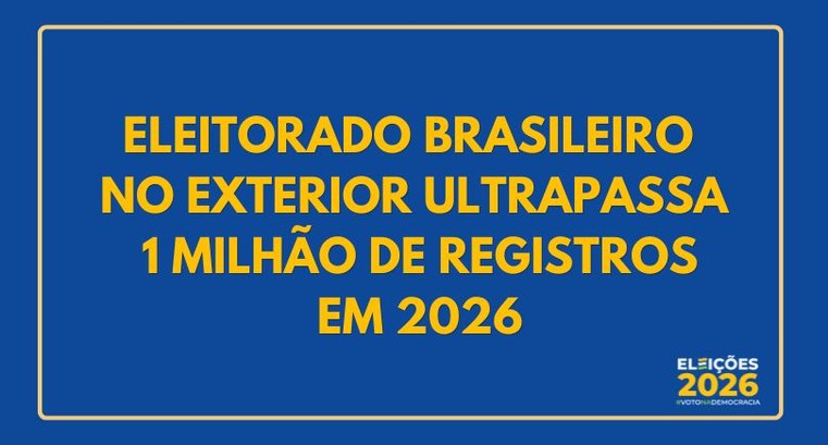 Eleitorado brasileiro no exterior ultrapassa 1 milhão de registros em 2026