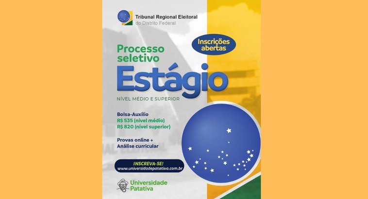 TRE-DF realiza processo seletivo para formação de cadastro reserva para estágio Confira os critérios
