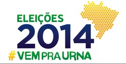 Novo logotipo do TSE para as Eleições 2014, com hashtag #vempraurna