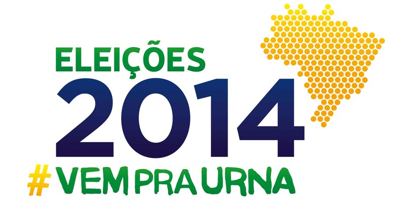 Novo logotipo do TSE para as Eleições 2014, com hashtag #vempraurna