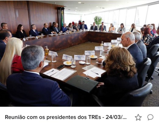 A ministra Cármem Lúcia, presidente do Tribunal Superior Eleitoral, realiza reunião com os presi...