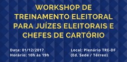 Treinamento de juízes e chefes de cartórios no DF