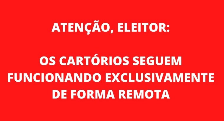 Aviso eleitores Aviso eleitores