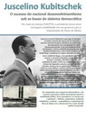 Juscelino Kubitschek e a construção de Brasília. Foto. 
Texto sobre o nacional desenvolvimentis...