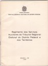 Regimento dos serviços auxiliares do TRE-DF, 1968.