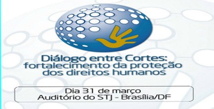 Seminário Diálogo entre Cortes Banner para divulgação de seminário internacional