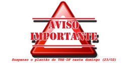 Imagem de aviso sobre o cancelamento do plantão de recadastramento biométrico.